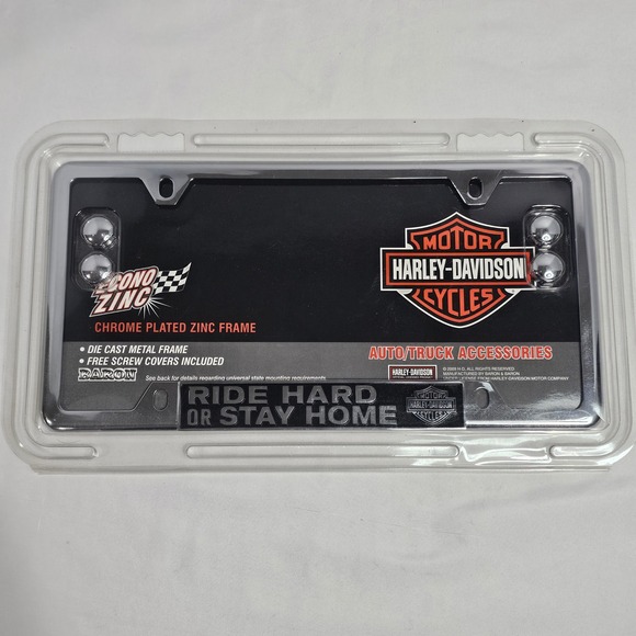 Harley-Davidson Other - Harley-Davidson Ride Hard Or Stay Home Chrome License Plate cover
